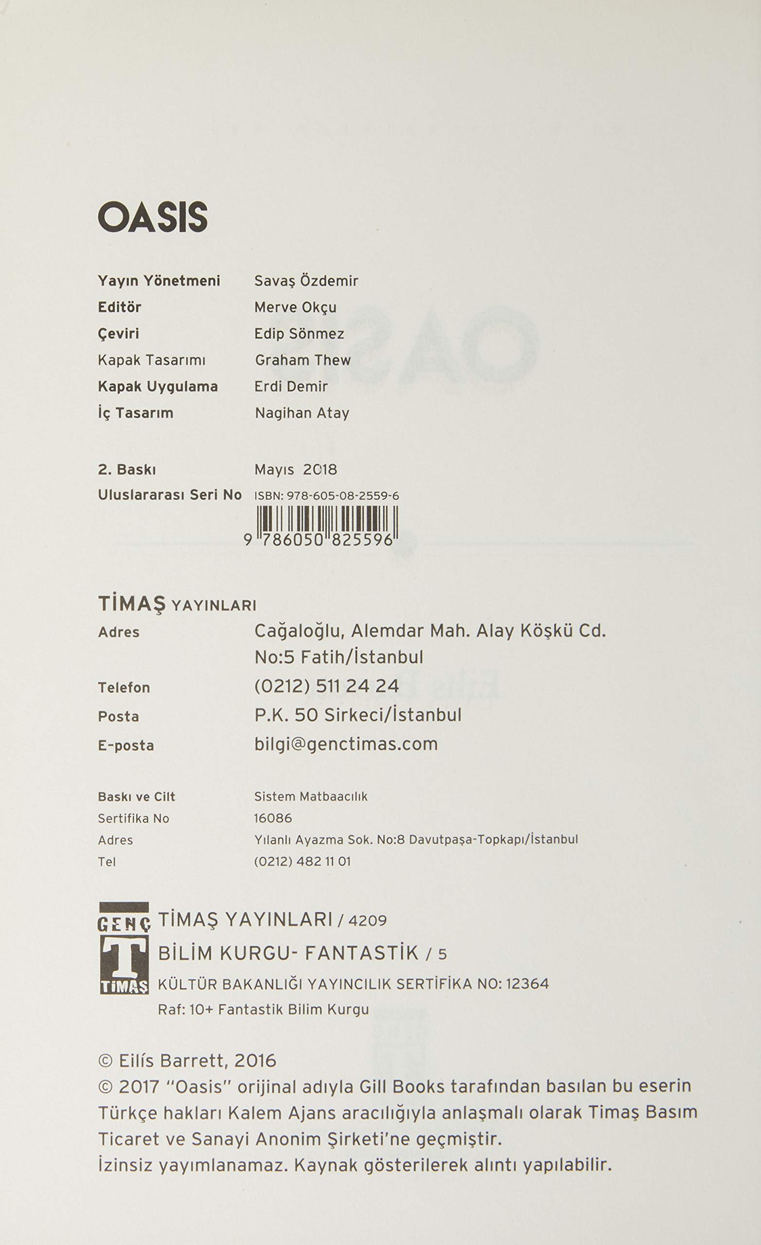 Oasis Eilis Barrett 9786050825596 Amazon Com Books