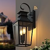 Lawyettle 20.98-INCH Outdoor Wall Sconce 2-Light, Waterproof Exterior Light Fixtures Wall Mount Outside Light with Glass, Dus