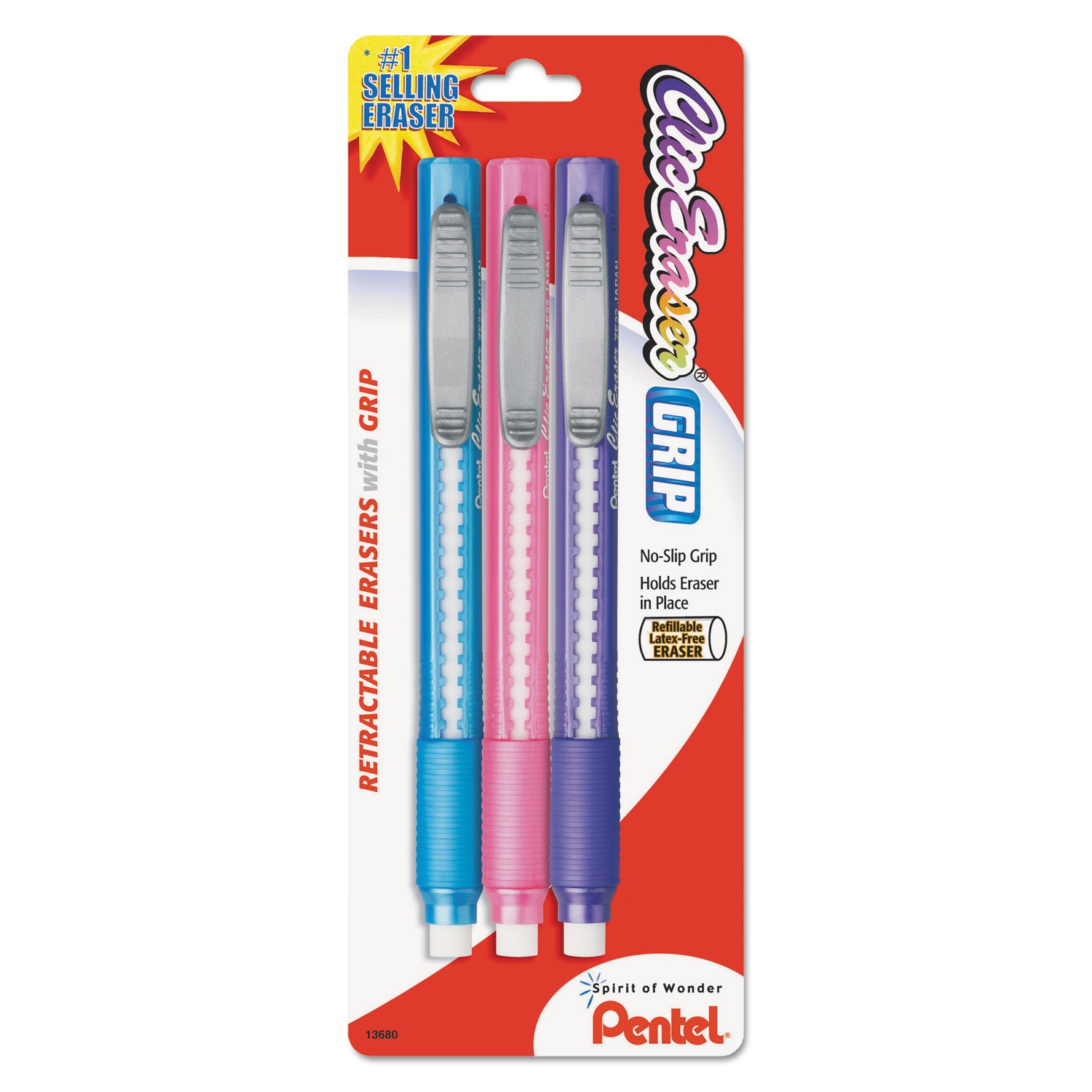 Pentel Clic Eraser Grip Retractable Eraser with