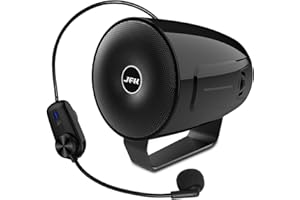 JFH Wireless Voice Amplifier,PA Speaker System,Portable Megaphone Rechargeable Bluetooth Speaker with Wireless Headset Microphone for Teachers,Speaking,Singing,Musical Instrument Performance