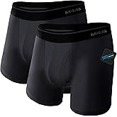BRISIRA Coolmax Mens Underwear Performance Moisture-Wicking Anti-Chafing Cooling Mens Boxer Briefs for Sports Daily Wear