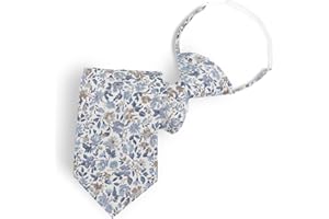 Rzmtaol Floral Tie for Boys Girls, Pre-tied Kids Tie Adjustable Cotton Boys' Neckties Age 8-14 for School Daily Celebration