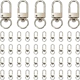 30Pcs Metal Lobster Claw Clasps, 360° Swivel Snap Hooks, Key Chain Hooks, DIY Claw Clasps for Jewelry, Bags, Keychains, and Art Crafts (Silver)