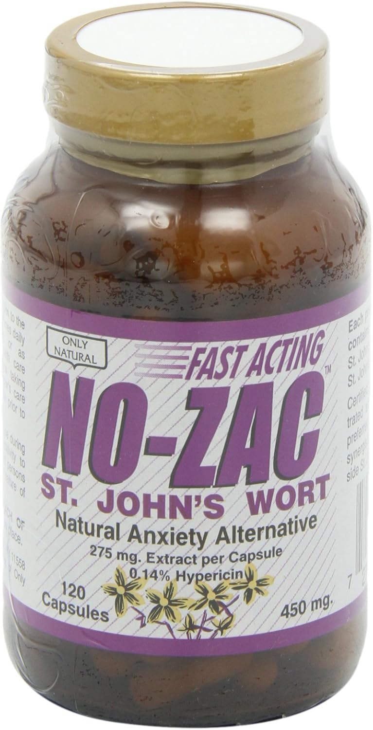 Only Natural St. Johns Wort (no Zac) 450 Mg, 120-Count: Health & Personal Care