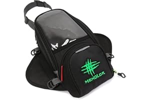 MENDLOR Motorcycle Tank Bag Navigation Bag Water Resistant with Super Strong Magnetic Gas Oil Fuel Tank Bag Black big, 36 x 18 centimeters
