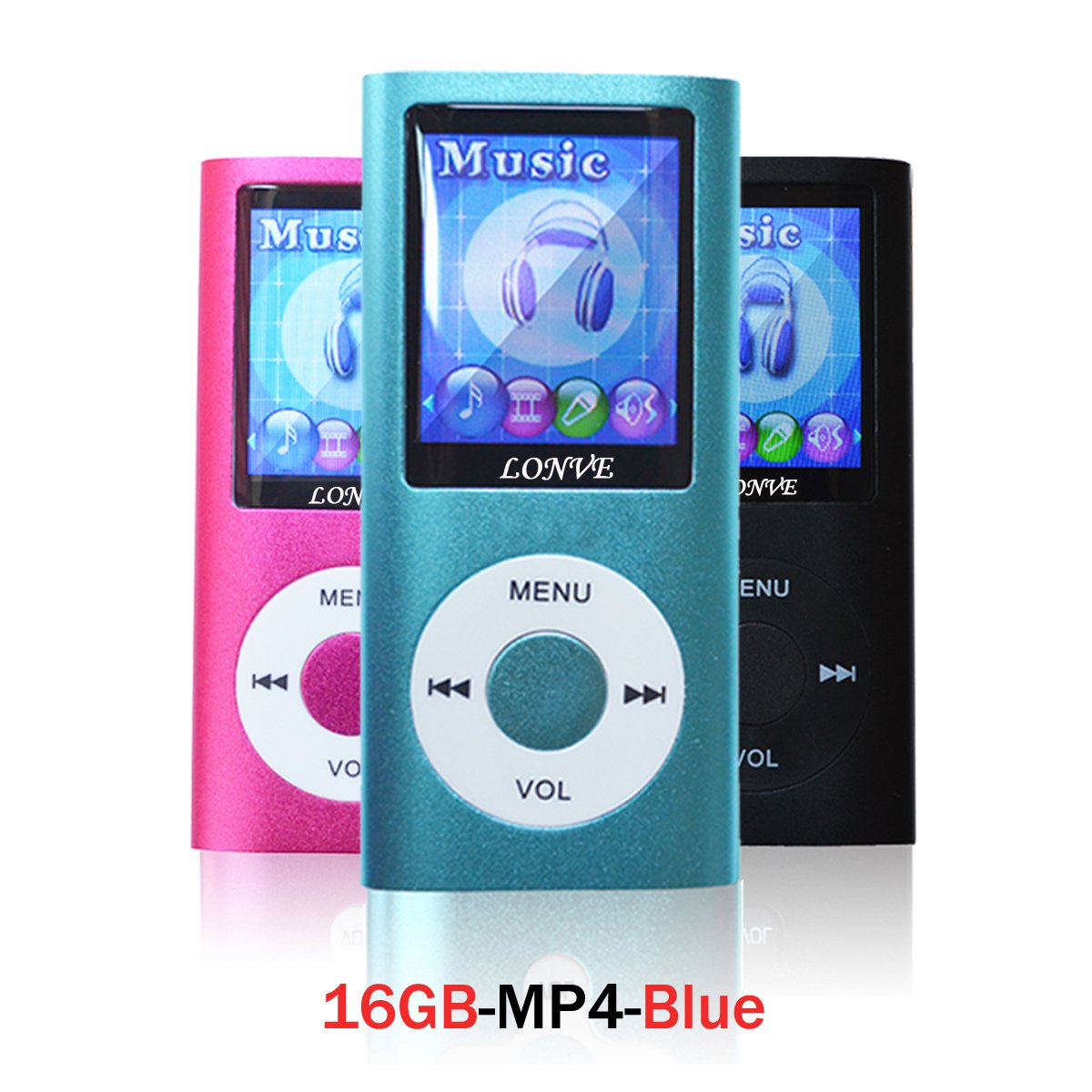 Lonve Music Player 16Gb Mp4/Mp3 Player Blue 1.82'' Screen Mp3 Music/Audio/Med.. 19 71p5rVYGD8L