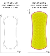 Pet Teezer Large Detangling Brush for Dogs Pink Yellow - Dry or Bath view 3