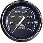Faria Chesapeake Black Stainless Steel Gauges - SS BLK O/B TACH 7000 - Tachometer (7000 RPM) (All Outboard) (33718)