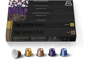 Nespresso Capsules Original Line, Ispirazione Variety Pack, Mild, Medium, Dark Roast Espresso Coffee, 50 Count Espresso Coffee Pods