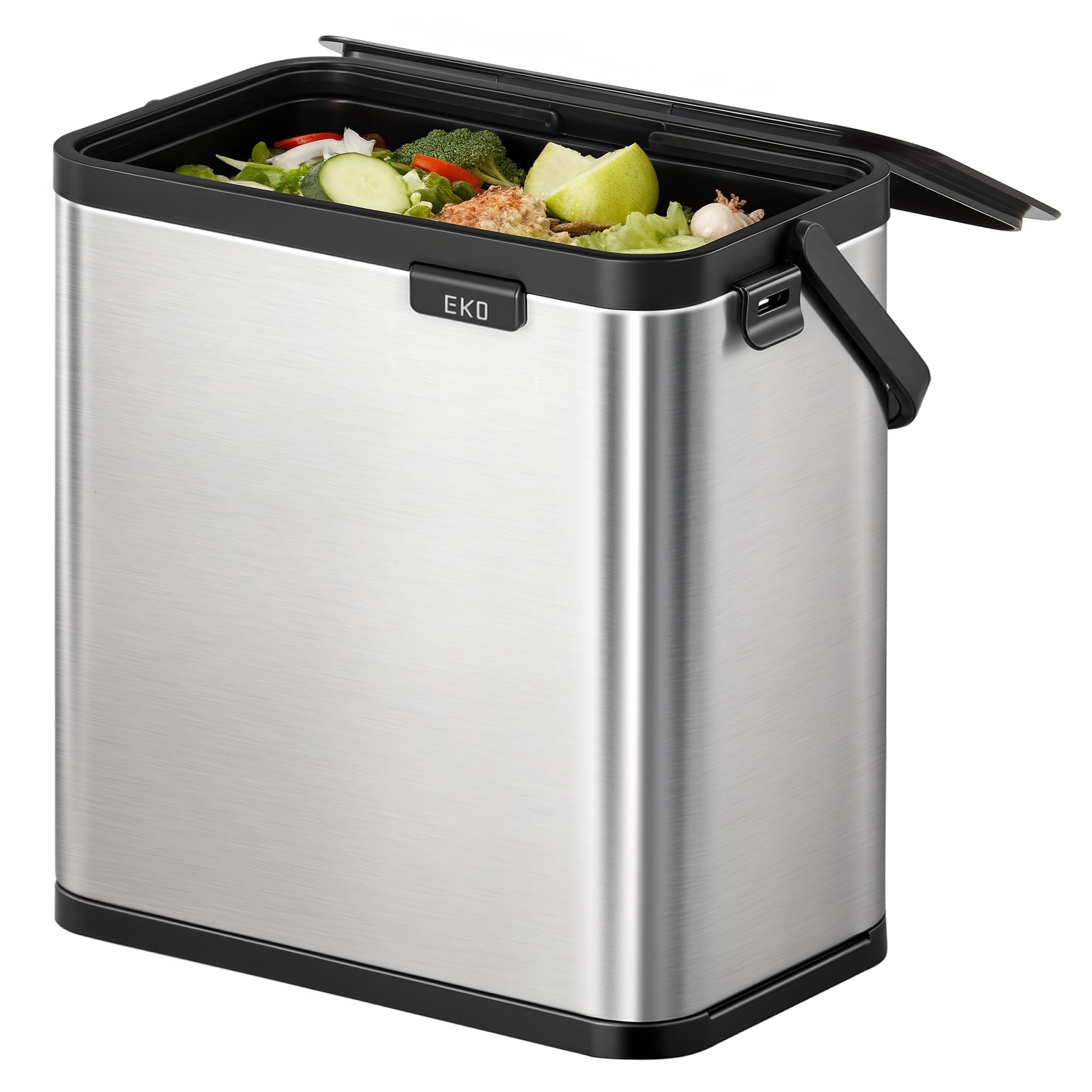 EKO - Puro Hanging Caddy - Wall Mountable or Hanging Bin for Compostable Waste - Perfect for Kitchen & Home, 3 Litre