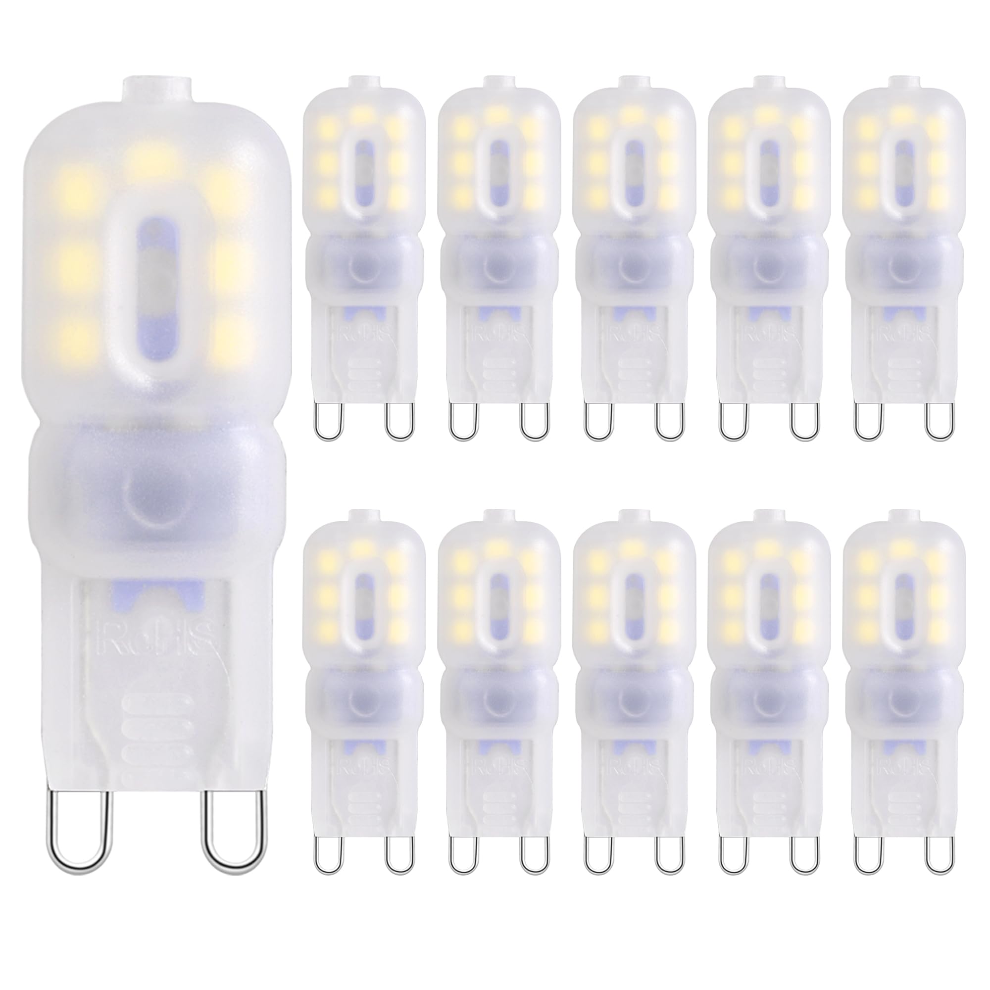 YUANHENLIZ G9 LED Bulbs Cool White Energy Saving Lamp 2.5W-3W Wall Light,360 ​​° Degree Beam Angle LED Light Bulb, Equivalent 30W Halogen Bulbs, G9 Socket Led Lamp 10 Pack — image 1