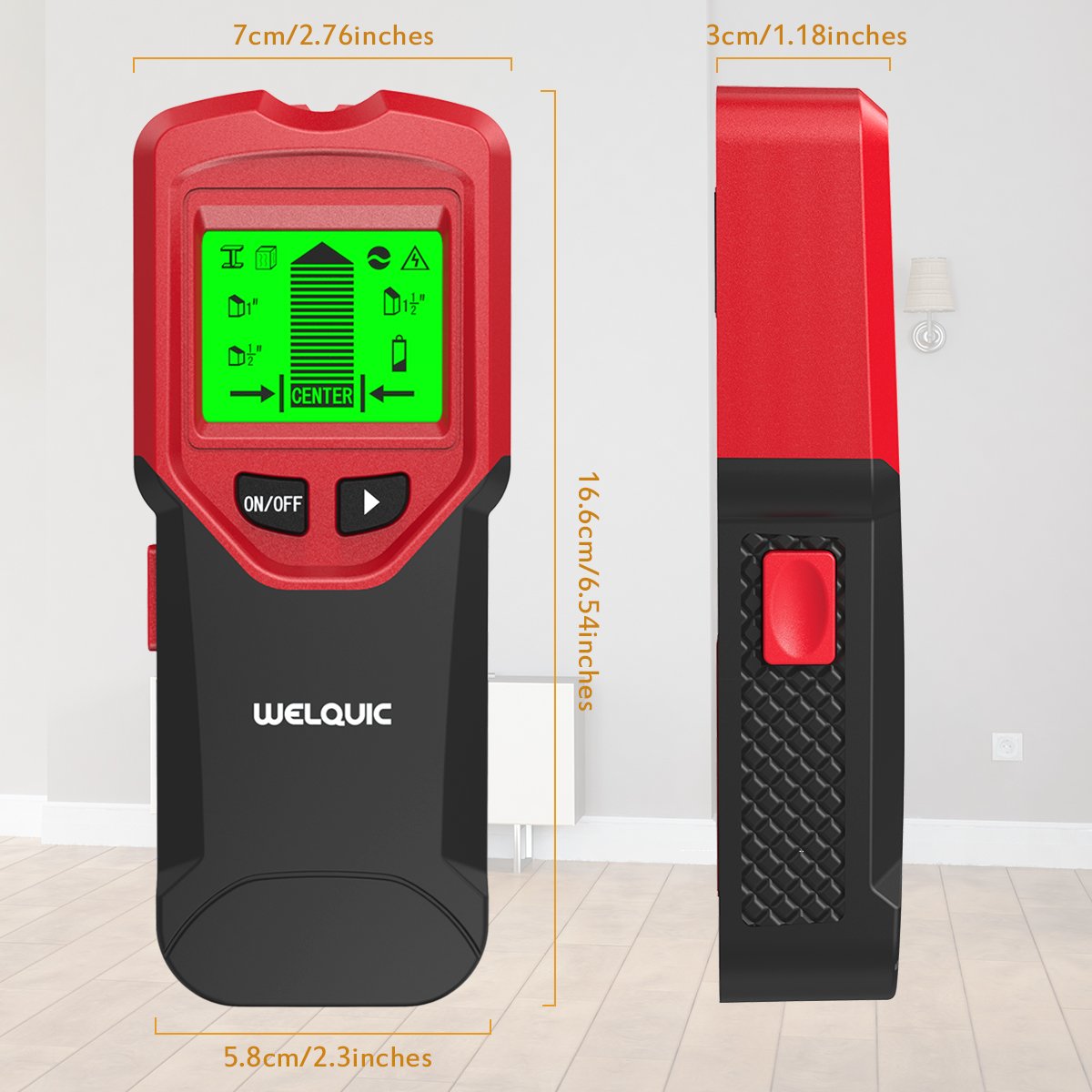 WELQUIC 3in1 Stud Finder Multifunctional Wall Scanner High Precision