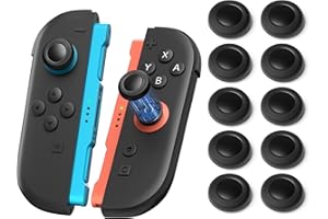 NEWDERY Replacement Thumb Grips for Nintendo Switch 2, Anti-Slip Joystick Caps for JoyCon 2 Controller, Wear-Resistant TPU St