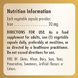 Solgar Gentle Iron 20 mg Vegan Capsules 180 Count - Stomach Friendly view 3