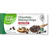 Amazon Fresh, Chocolate Baking Chips, Semi Sweet, 12 Oz (Previously Happy Belly, Packaging May Vary)
