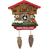 FunnyToday365 Handmade 3D Resin Cuckoo Clock Travel Souvenirs Creative Refrigerator Stickers Home Decoration Switzerland