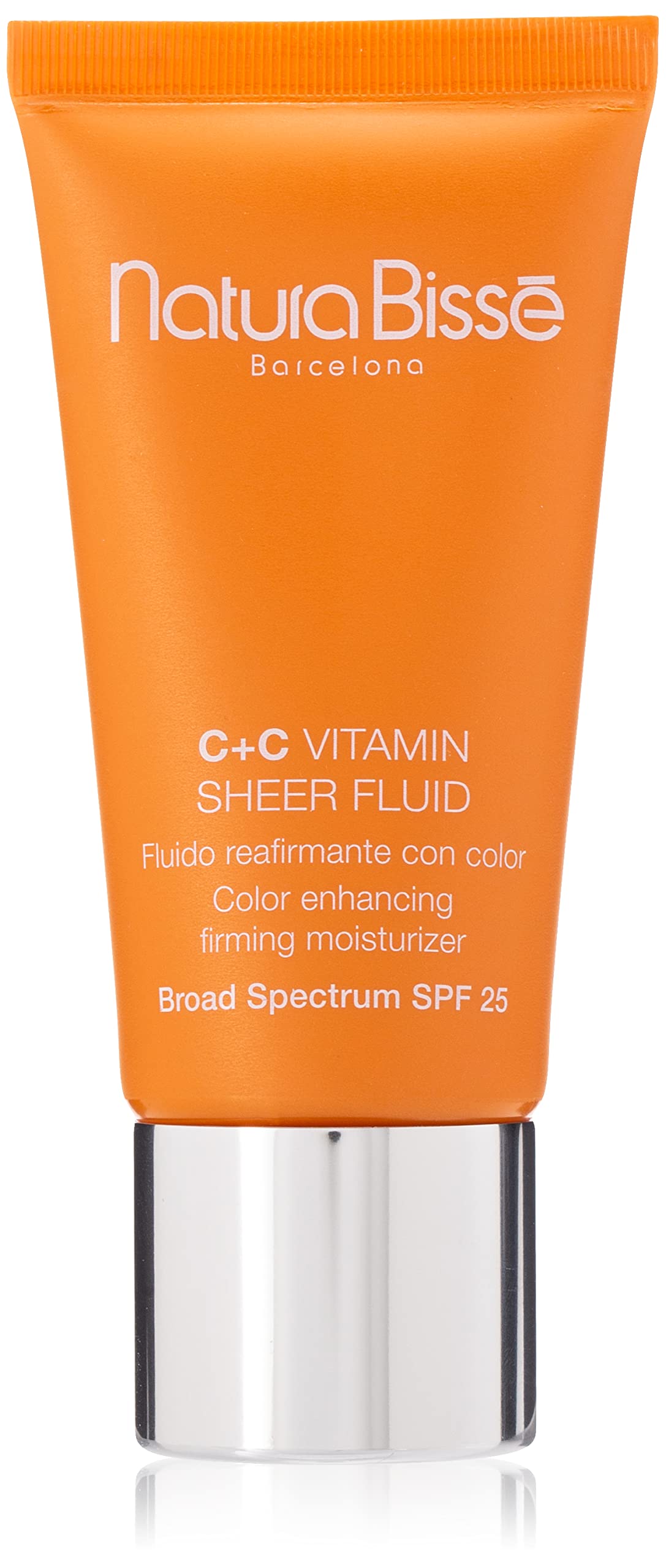 Natura Bissé C+C Vitamin Sheer Fluid SPF 25 | Color Enhancing Age-defying Fluid with Vitamin C, Collagen and Vitamins E and F | Facial Firming Moisturiser with UVA/UVB Filters | 1.7 oz - 50 ml