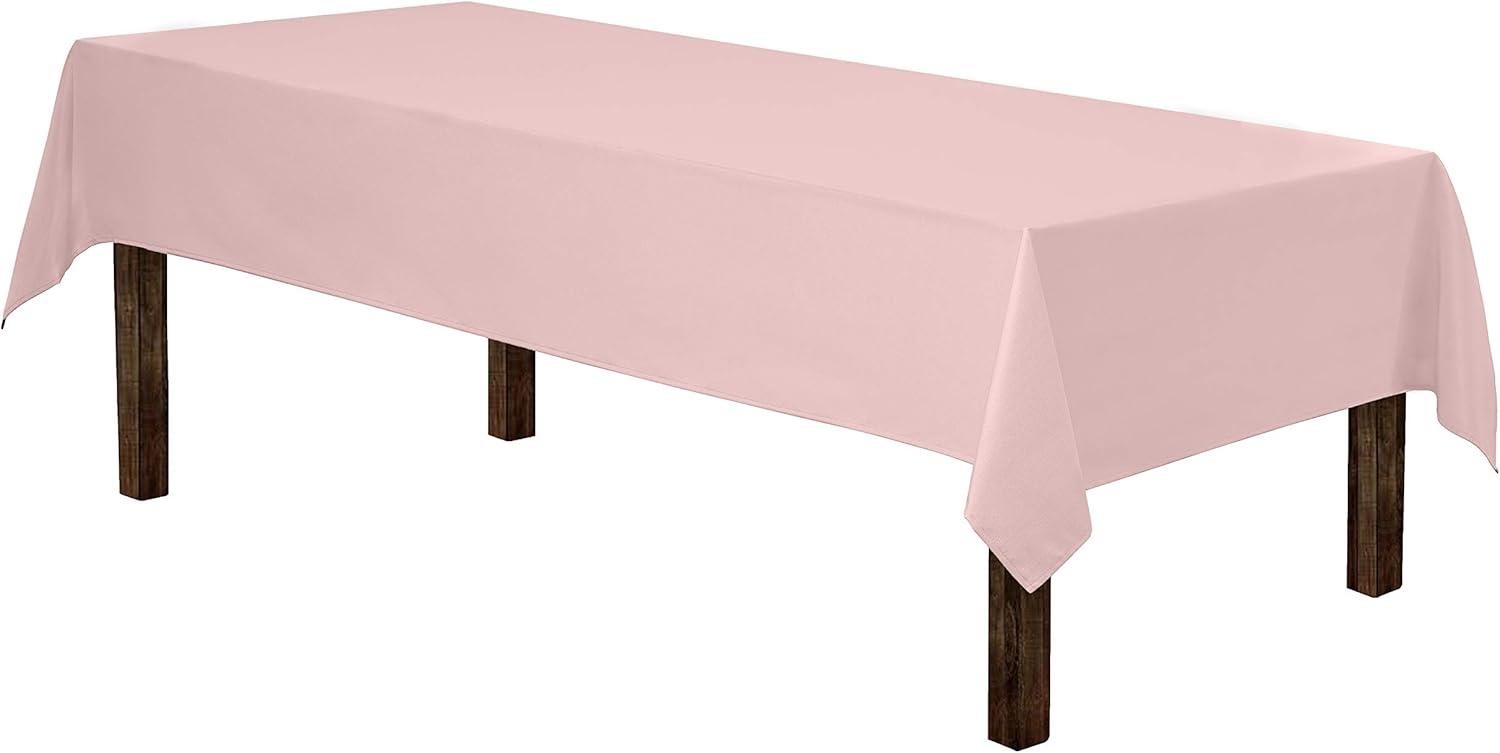 Gee Di Moda Rectangle Tablecloth - 60 x 102" Inch - Pink Rectangular Table Cloth for 6 Foot Table in Washable Polyester - Great for Buffet Table, Parties, Holiday Dinner, Wedding & More: Home & Kitchen