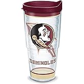 Tervis Made in USA Double Walled Florida State University FSU Seminoles Insulated Tumbler Cup Keeps Drinks Cold & Hot, 24oz, Tradition
