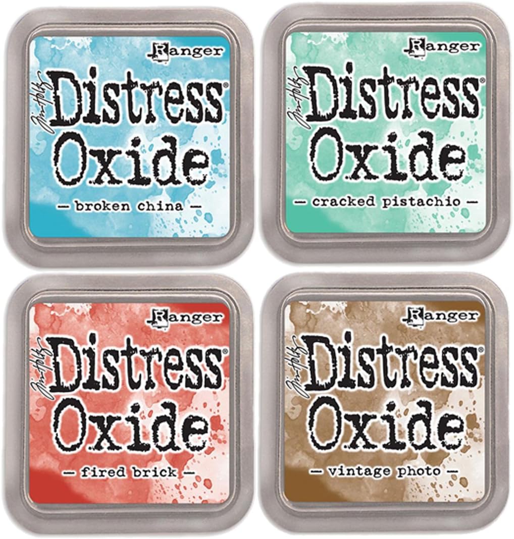 Special Bundle:Tim Holtz Distress Oxide Ink Pads-Broken+Cracked+Fired+Vintage C2