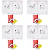LVCHEN 4 Pairs AED Pads - Reusable Adult AED Training Pads - AED Trainer Replacement Pads for Nurse Training and Student Learning