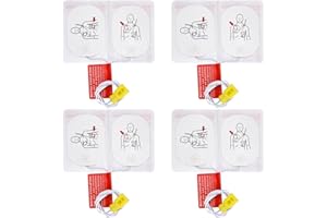 LVCHEN 4 Pairs AED Pads - Reusable Adult AED Training Pads - AED Trainer Replacement Pads for Nurse Training and Student Learning