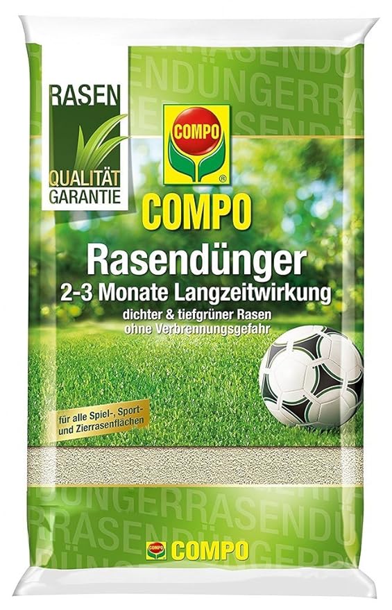Compo Rasendünger, 2-3 Monate Langzeitwirkung, Feingranulat, 25 kg, 1000 m²