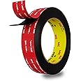 Double Sided Tape Heavy Duty 1 inch * 16.5FT，Double Sided mounting Tape for Walls,vhb Strong Double Sided Tape Heavy Duty for Car, LED Strip Light, Home/Office Decor