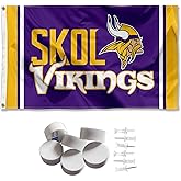 WinCraft Minnesota Vikings SKOL Banner and Tapestry Wall Tack Pads