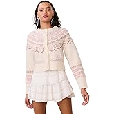 LOVESHACKFANCY Women's Shantae Fair Isle Cardigan
