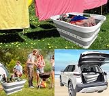 SAMMART 42L Collapsible Laundry Basket Foldable Pop Up Storage Grey/White view 4