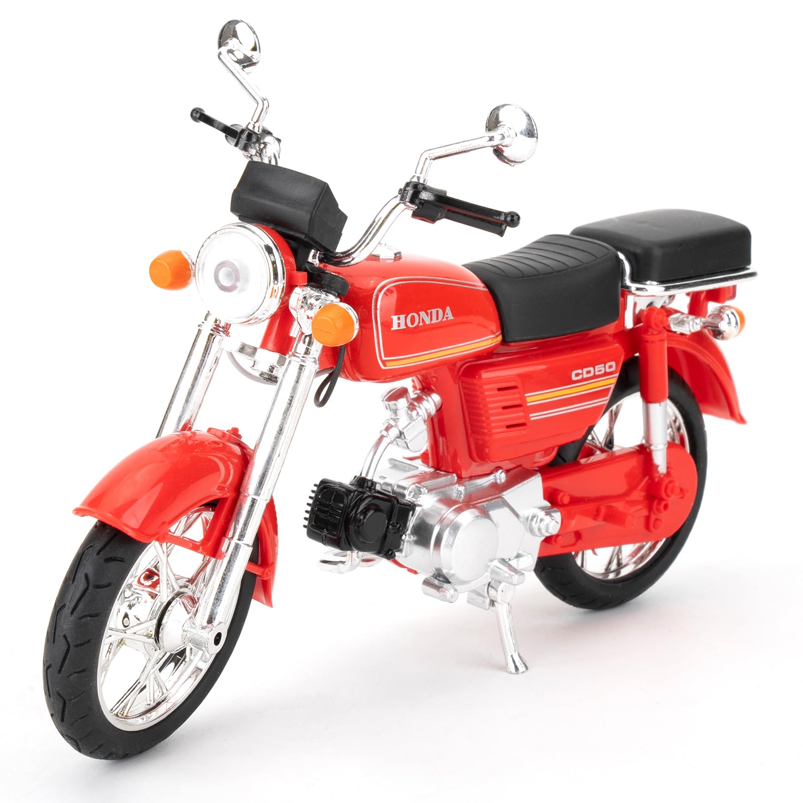 BGHSCA Compatible for 1:10 Motorcycle Model, Collection Motorcycle Model with Lights and Sounds, Diecast Toy Motorcycles for 3+ Kids (Red)