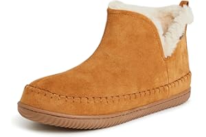 Dearfoams Men's Memory Foam Indoor House Slippers Brixen Ankle Boot House Shoes - Gifts for Men