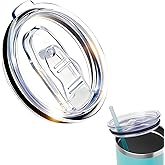 RHBACRU Compatible with Swig Lids Replacement,Swig Replacement Lid Fit for Swig12/18/22oz Tumbler,Clear and Sliding Anti Overflow Cuplid.