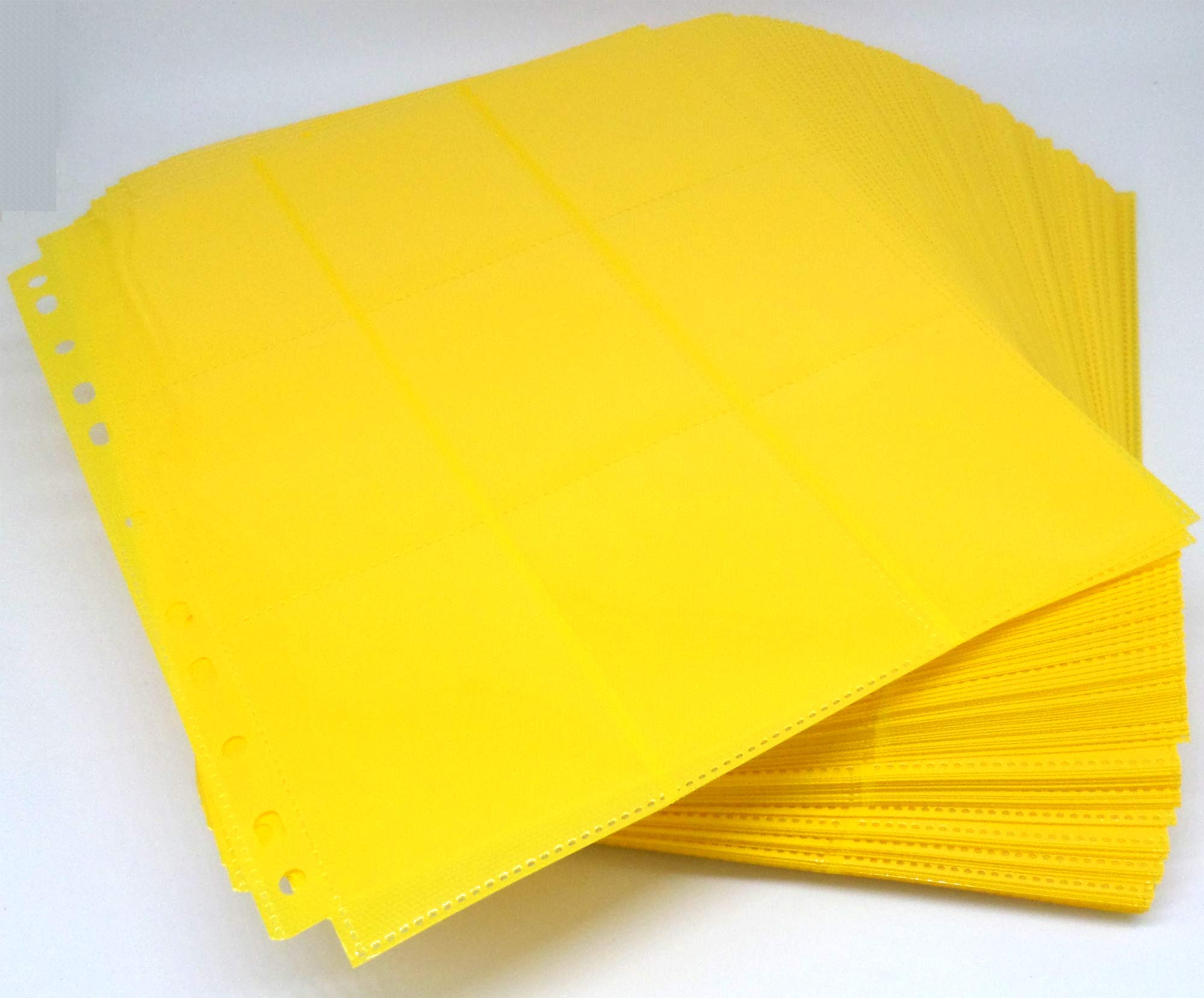 docsmagic.de 100 18-Pocket Pages Yellow - Sideloading - 11 Holes - MTG PKM YGO