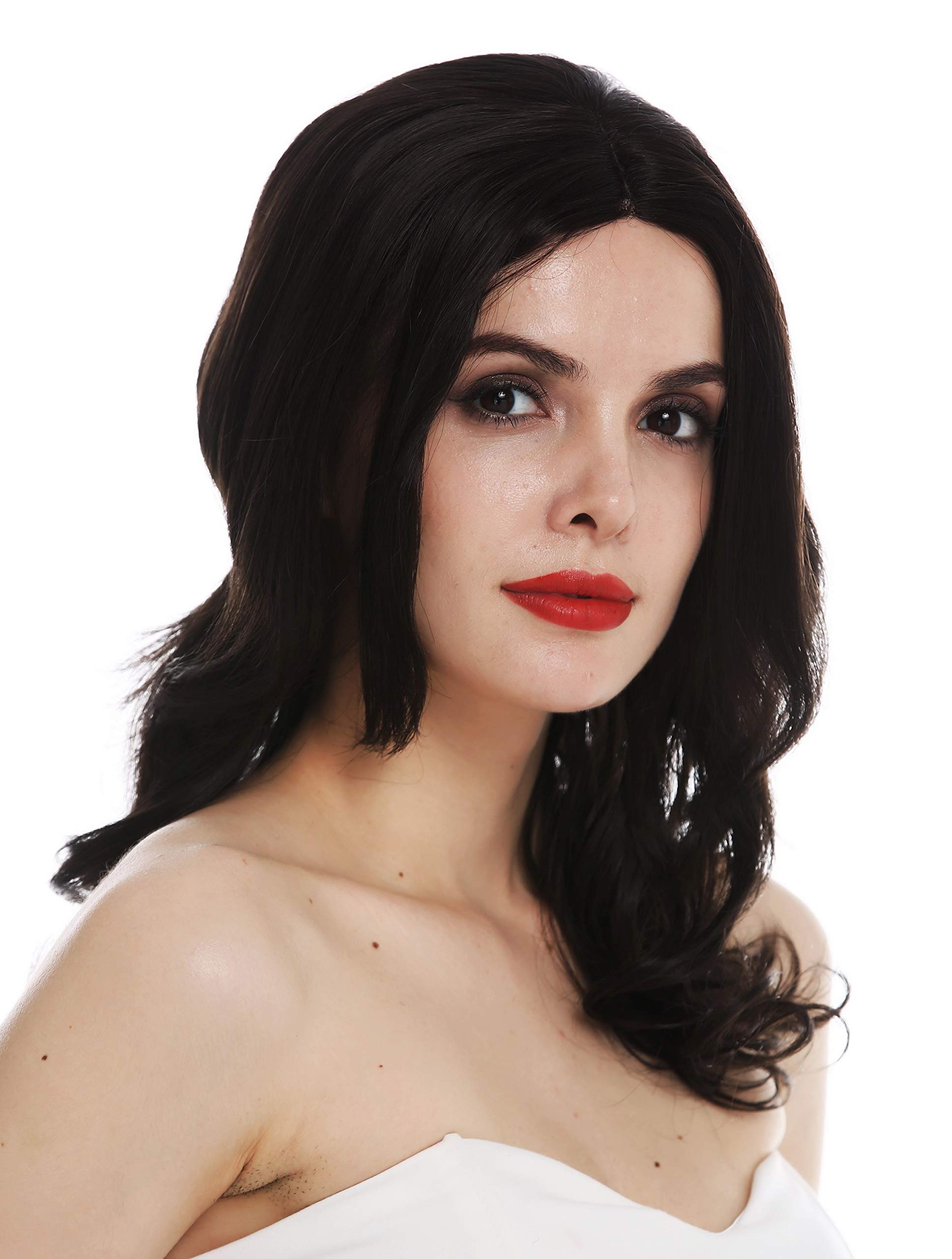 WIG ME UP - CM-09-MT-3 wig women's wig partial monofilament long wavy middle parting dark brown
