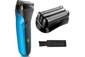 WOERGG 21B Series 3 Replacement Head for Braun Electric Shaver, S3 Wet and Dry Replacement Head Compatible with Braun Series 3 Replacement Head Foil and Cutter 300s, 310s, 3010BT (1 Count)