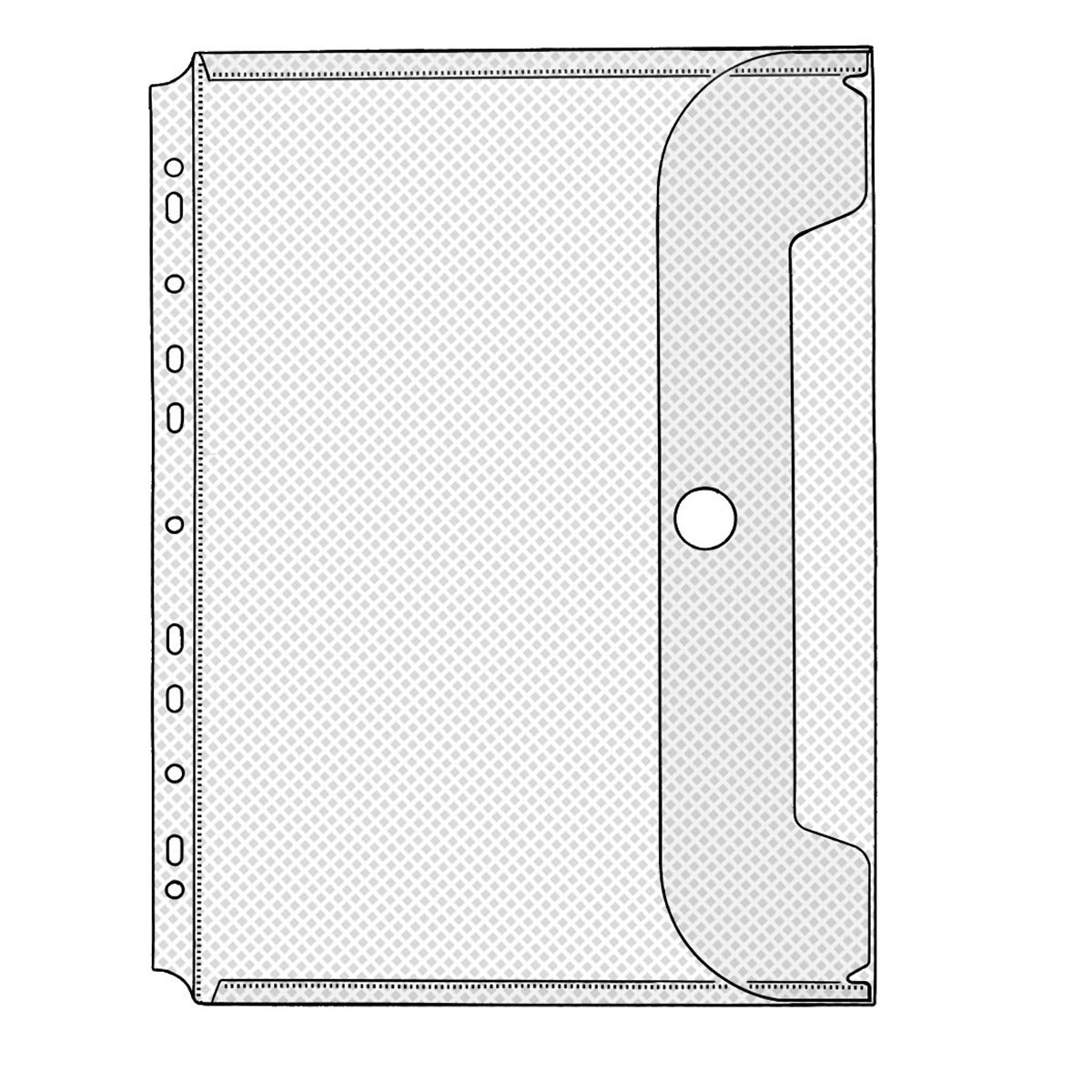 Veloflex 5342100 Document Wallet DIN A4 220 x 300 mm with Flap and Velcro Fastener for Approx. 50 Sheets Pack of 1