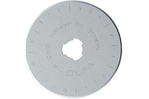 Olfa 1079062 RB45-2 45mm Straight Edge Rotary Blade, 2-Pack