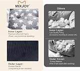 MIXJOY Dog Bed Medium Grey 63 x 53 x 21 cm Washable Anti Slip Bottom view 2