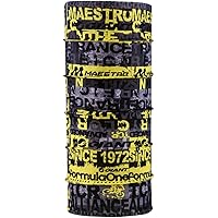Autofy Unisex Giant Maestro 1972 Print Lycra Headwrap Bandana for Bikes (Black and Yellow, Freesize)