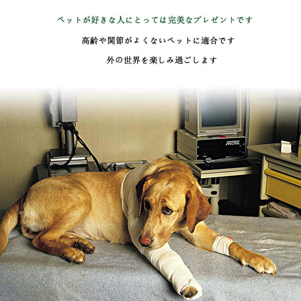 ペットバギー 4輪 大型犬の介護用 老犬 ペットカート 大型犬 耐荷重60kg 介護 バギー 中型犬 通気 グレー グレー 前も後ろも網窓 お出かけ B07mch5jgl 犬 カート Sale 60 Off