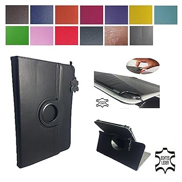Case Cover für Archos 97c Platinum Tablet Schutzhülle Etui mit Touch Pen & Standfunktion - 360° Echtleder Schwarz 9.7 Zoll
