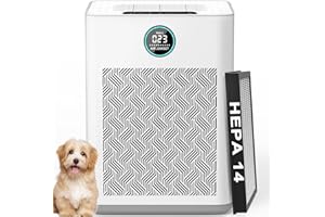 AIRJOWSET Air Purifiers for Home Double-sided Air Intake Covers 2800 Ft² Large Room, H14 Hepa Air Purifiers for Bedroom 22dB with Timer, Air Cleaner for Pollen Odor Dander Dust Wildfire Pets