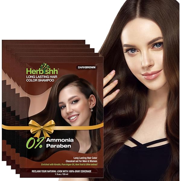 Amazon.com : Herbishh Chestnut Brown Shampoo for Gray Hair, Hair