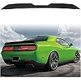 Auraroad Rear Spoiler Compatible with 2008-2017 Challenger Demon Style Rear Trunk Lip Spoiler Wing,Without Camera (Matte Black)