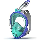 G2RISE Full Face Snorkel Mask Adults Snorkeling Set Gear for Kids with Detachable Camera Mount, Safe Breathing, Anti Fog Anti Leak