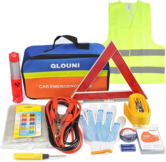 QLOUNI 12In1 Car Emergency Tool Kit Auto Safety Kit for European