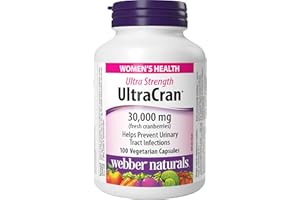 Webber Naturals UltraCran Ultra Strength Cranberry 30,000 mg, 100 Capsules, Helps Prevent Urinary Tract Infections, Vegan