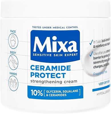Ceramide Protect Crema Idratante Rinforzante, Senza Profumo, 400 ml